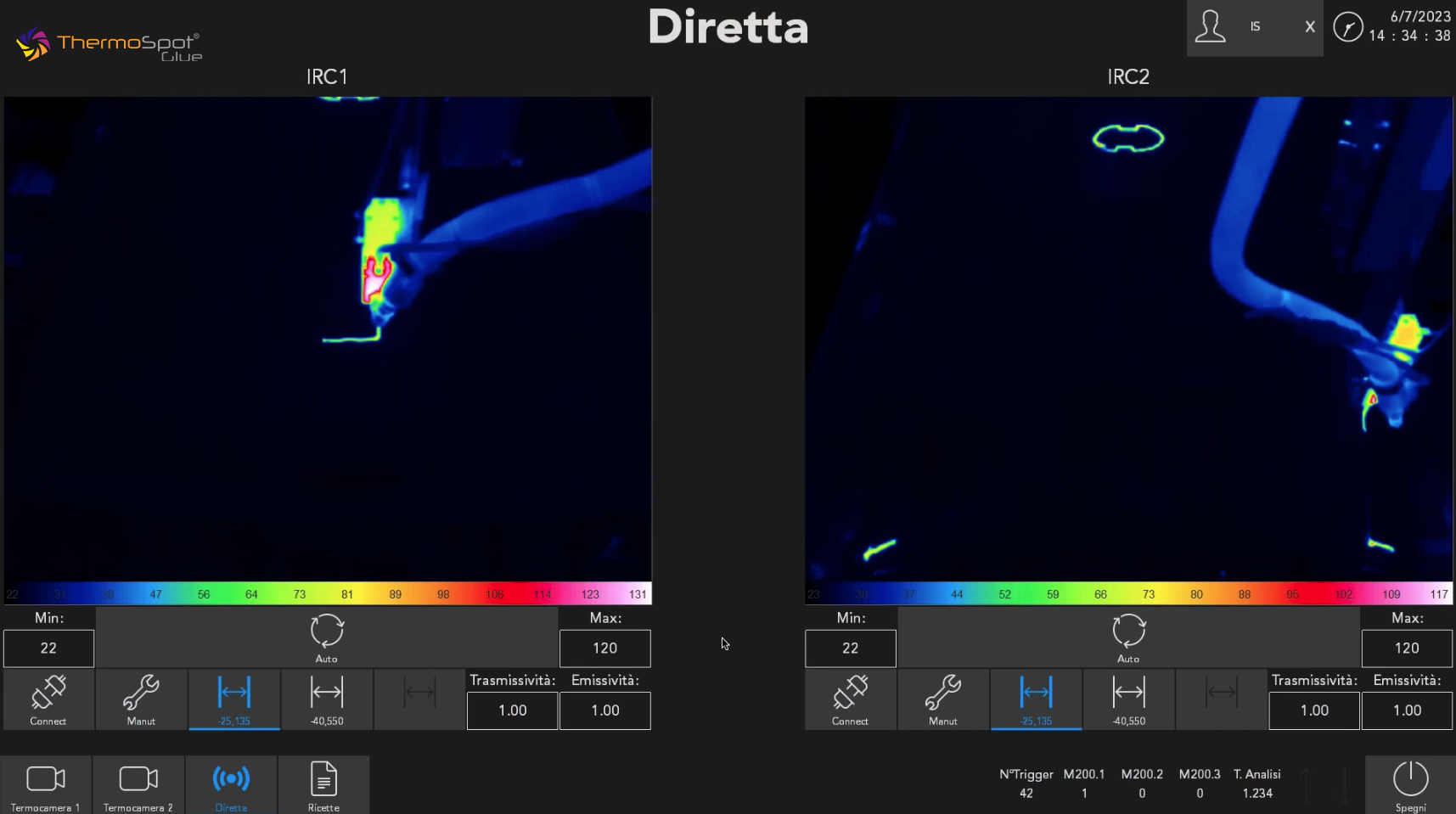 ThermoSpot&reg; Glue — interfaccia software