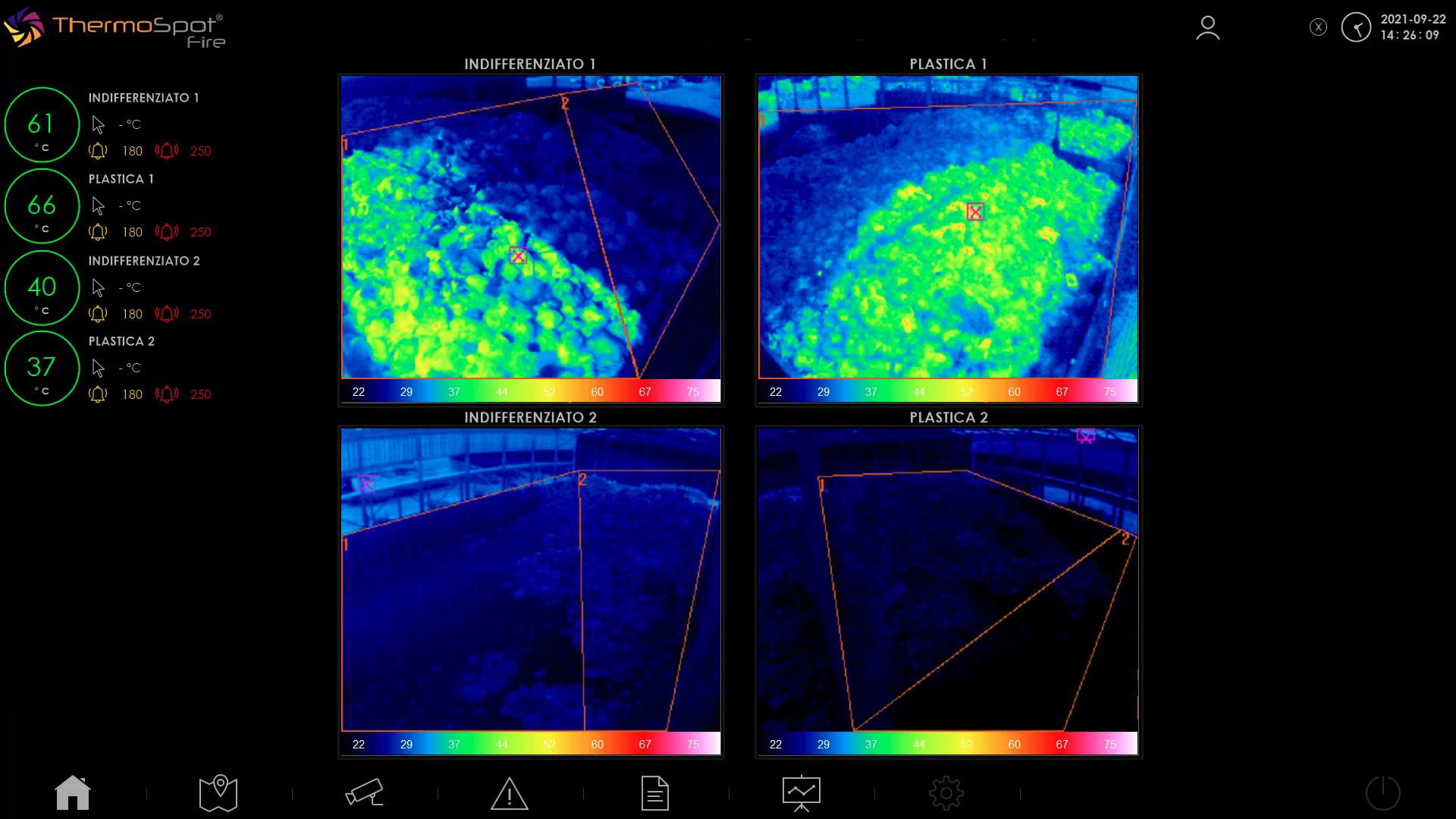 ThermoSpot® EFD — Monitoraggio impianto selezione rifiuti